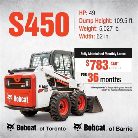 cost to lease a bobcat skid steer|bobcat rent to own programs.